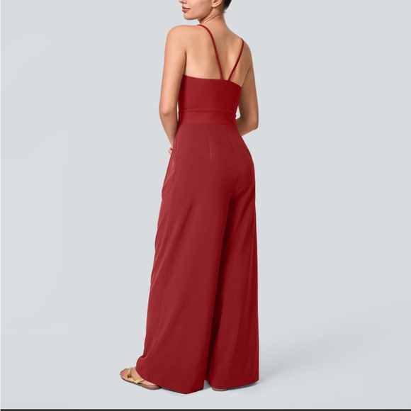 Halara Breezeful™ Backless Side Zipper Pocket Wide Leg Quick Dry Jumpsuit - Picture 2 of 9